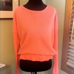 Free People Coral Waffle Knit ls shirt